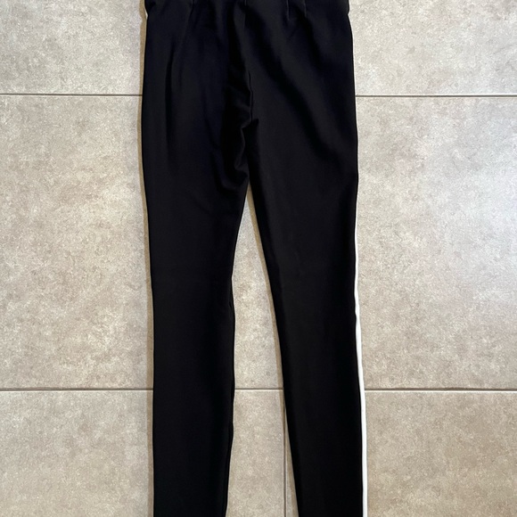 Zara Trafaluc Collection Black Dress Leggings With White Side Stripes Small - Picture 8 of 8